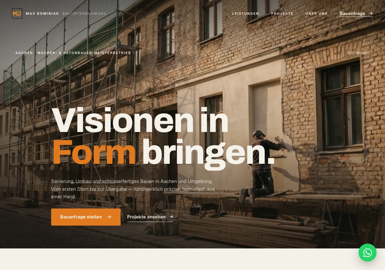 Referenz – Bauunternehmung Dominiak