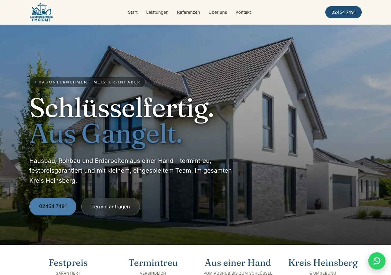 Referenz – Bauunternehmung Geratz
